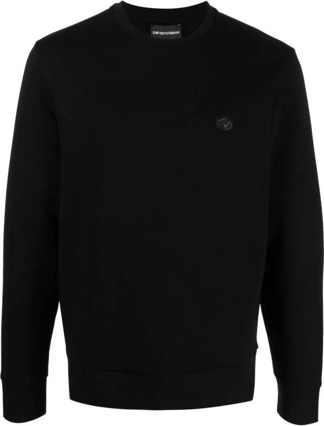 Emporio Armani Sweater met logopatch Zwart