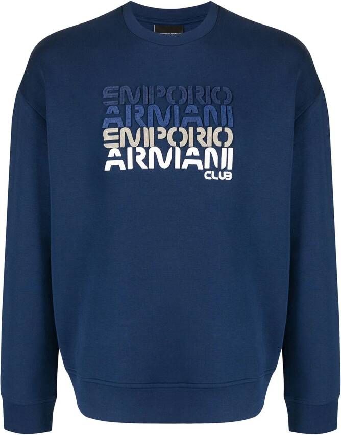 Emporio Armani Sweater met logoprint Blauw