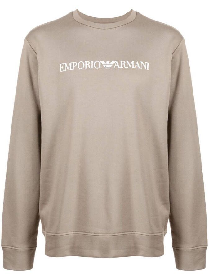 Emporio Armani Sweater met logoprint Groen
