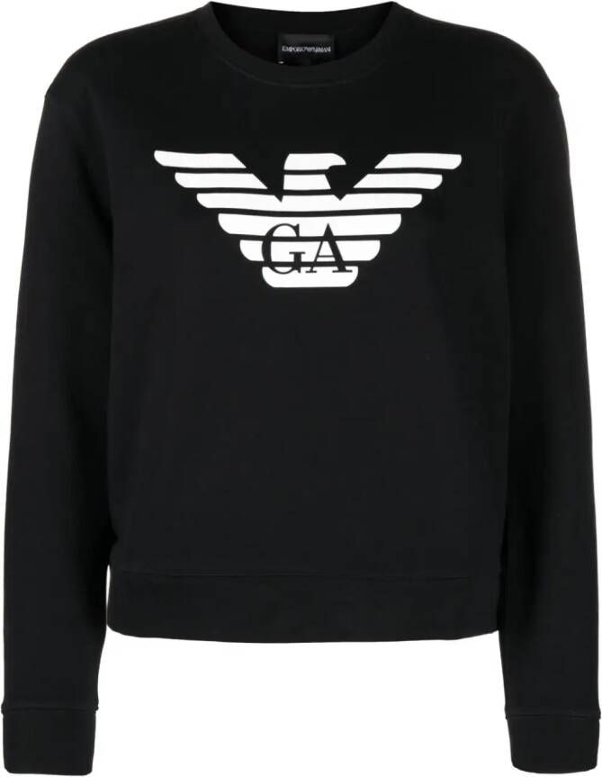 Emporio Armani Sweater met logoprint Zwart