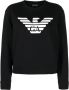 Emporio Armani Sweater met logoprint Zwart - Thumbnail 1