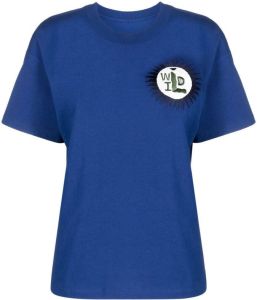 Emporio Armani T-shirt met borduurwerk Blauw