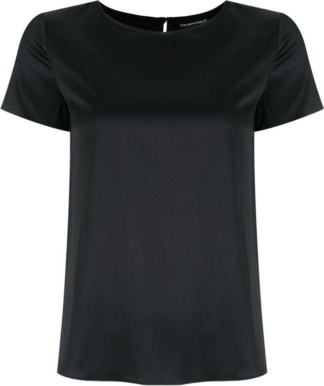 Emporio Armani Zijden blouse Blauw