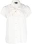 Emporio Armani T-shirt met gestrikte hals Wit - Thumbnail 1
