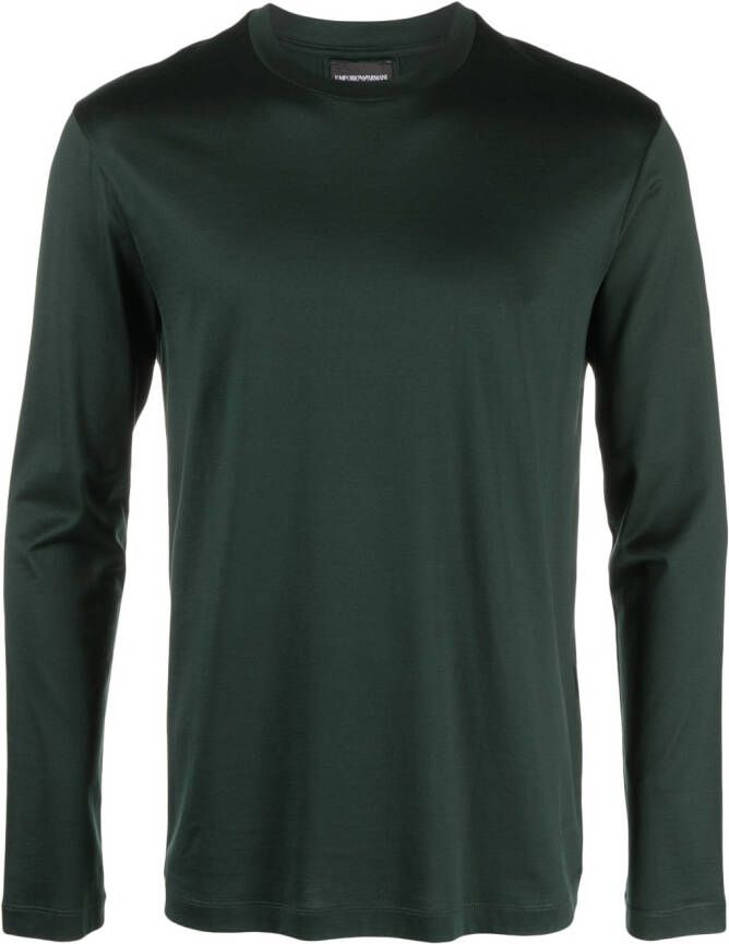 Emporio Armani T-shirt met lange mouwen Groen