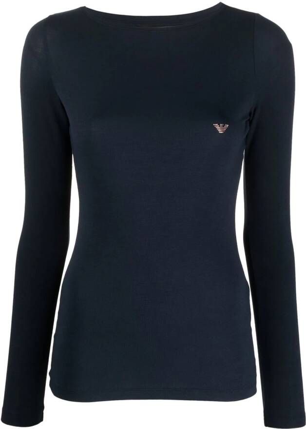 Emporio Armani T-shirt met logo Blauw