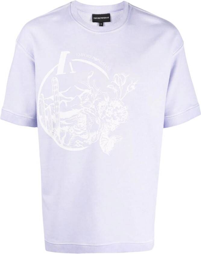 Emporio Armani T-shirt met logo Roze