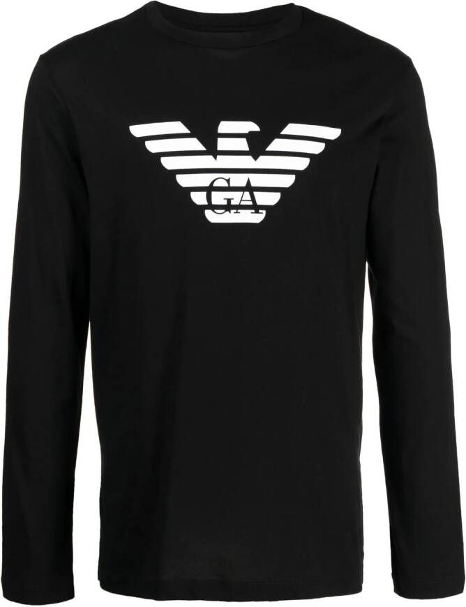 Emporio Armani T-shirt met logo Zwart
