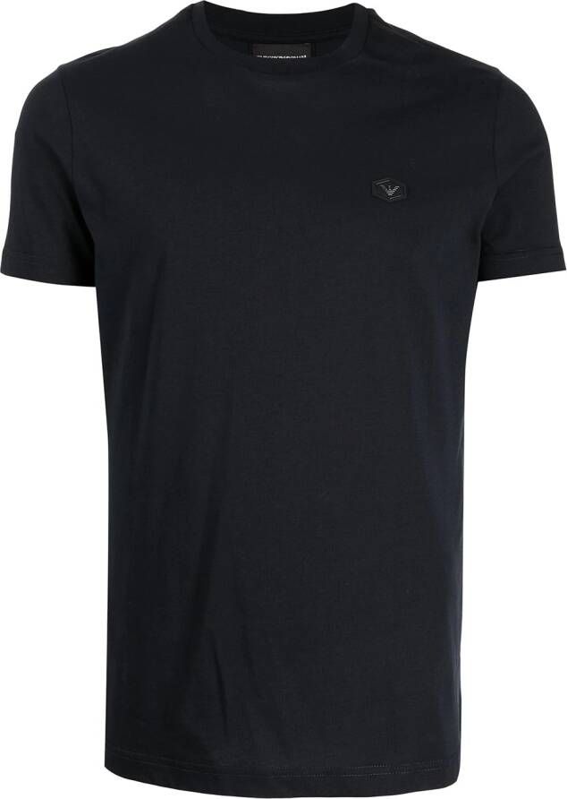 Emporio Armani T-shirt met logopatch Blauw