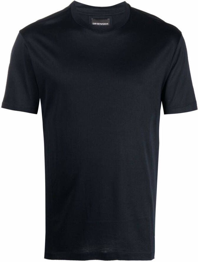 Emporio Armani T-shirt met logopatch Blauw
