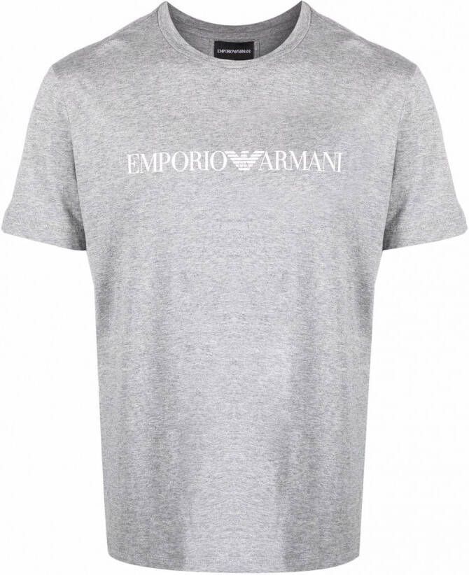 Emporio Armani T-shirt met logoprint Grijs