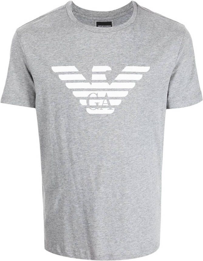 Emporio Armani T-shirt met logoprint Grijs