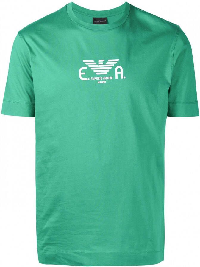 Emporio Armani T-shirt met logoprint Groen