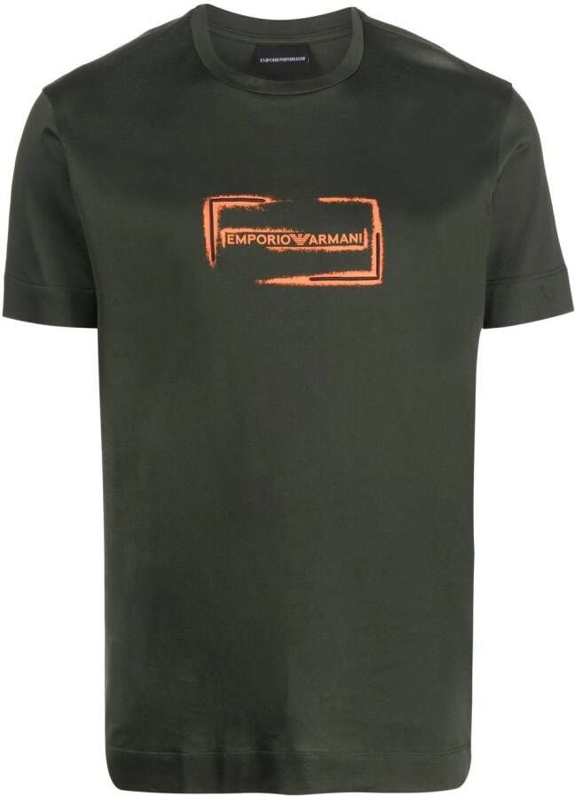 Emporio Armani T-shirt met logoprint Groen