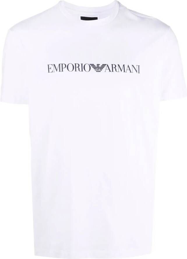 Emporio Armani T-shirt met logoprint Wit