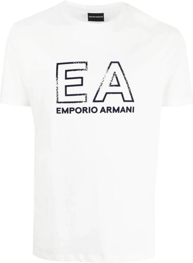 Emporio Armani T-shirt met logoprint Wit