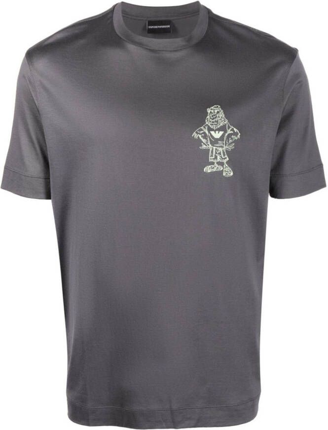 Emporio Armani T-shirt met print Grijs