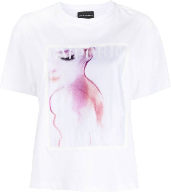 Emporio Armani T-shirt met print Wit