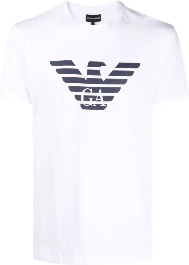Emporio Armani T shirt met ronde hals heren katoen XXL Wit