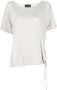 Emporio Armani T-shirt met strikdetail Grijs - Thumbnail 1