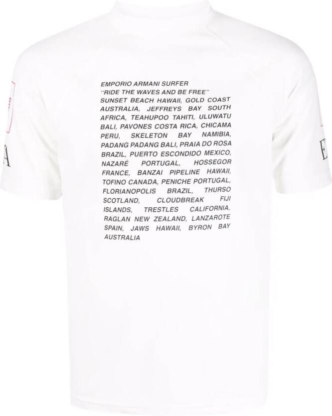 Emporio Armani T-shirt met tekst Wit