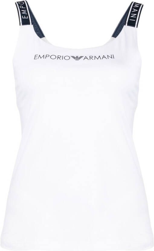 Emporio Armani Tanktop met logoprint Wit