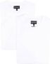 Emporio Armani Twee T-shirts met logo-reliëf Wit - Thumbnail 1