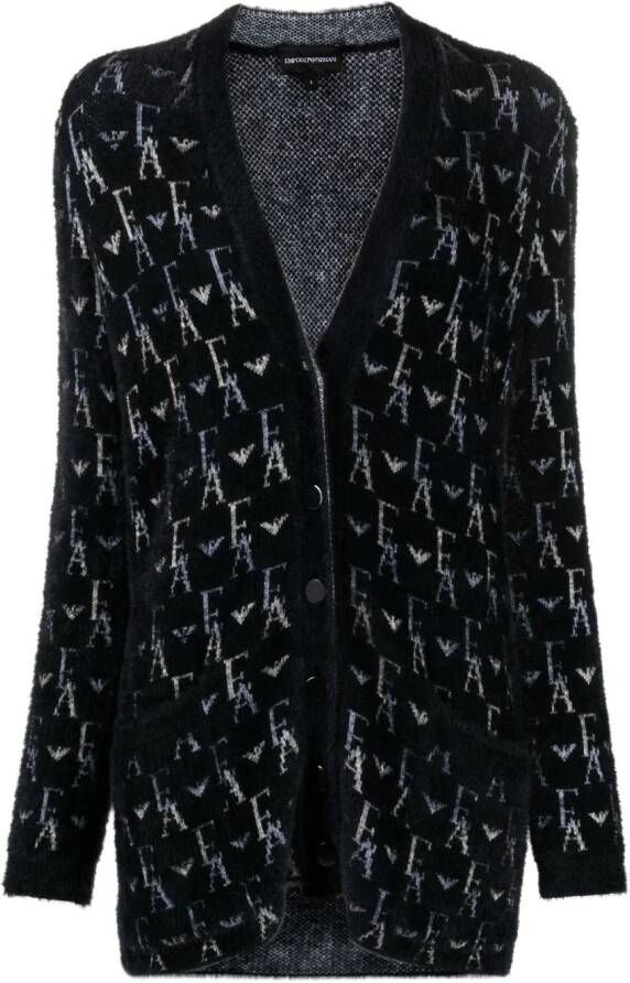 Emporio Armani Vest met monogram Zwart