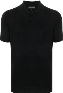 Emporio Armani Poloshirt van scheerwol Zwart