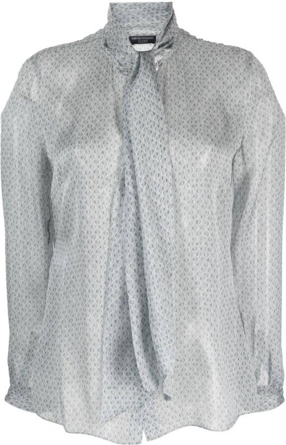Emporio Armani Zijden blouse Grijs