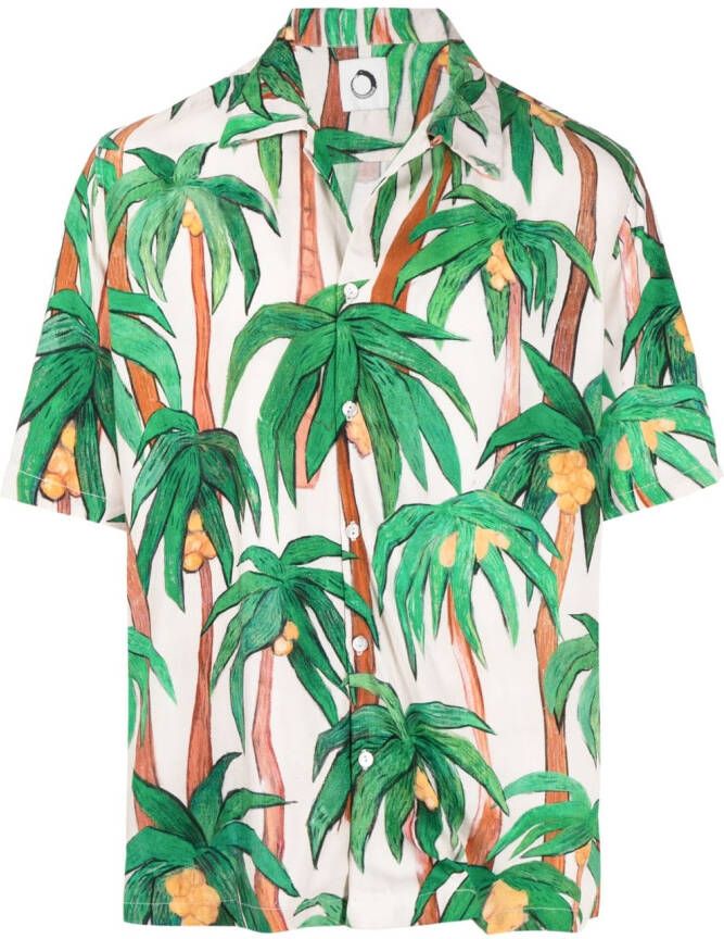 Endless Joy Overhemd met palmboomprint Veelkleurig
