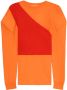Enföld Blouse met colourblocking Oranje - Thumbnail 1