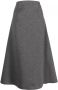 Enföld High waist midi-rok Grijs - Thumbnail 1
