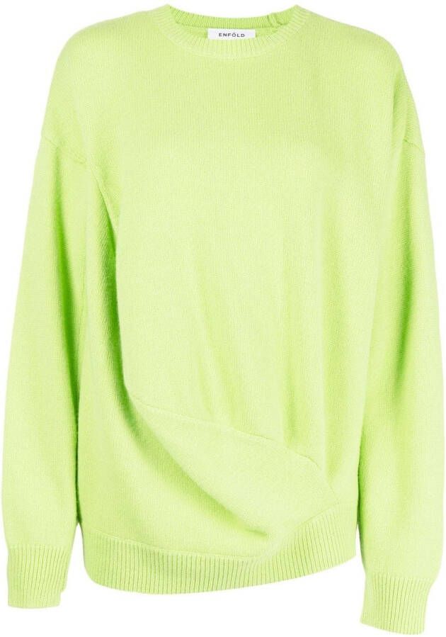 Enföld Ruimvallende sweater Groen