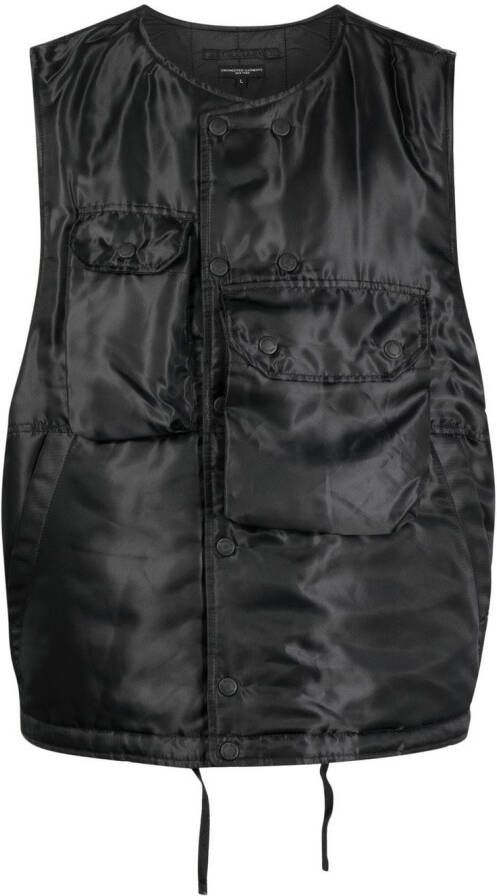Engineered Garments Gilet met dubbele rij knopen Zwart