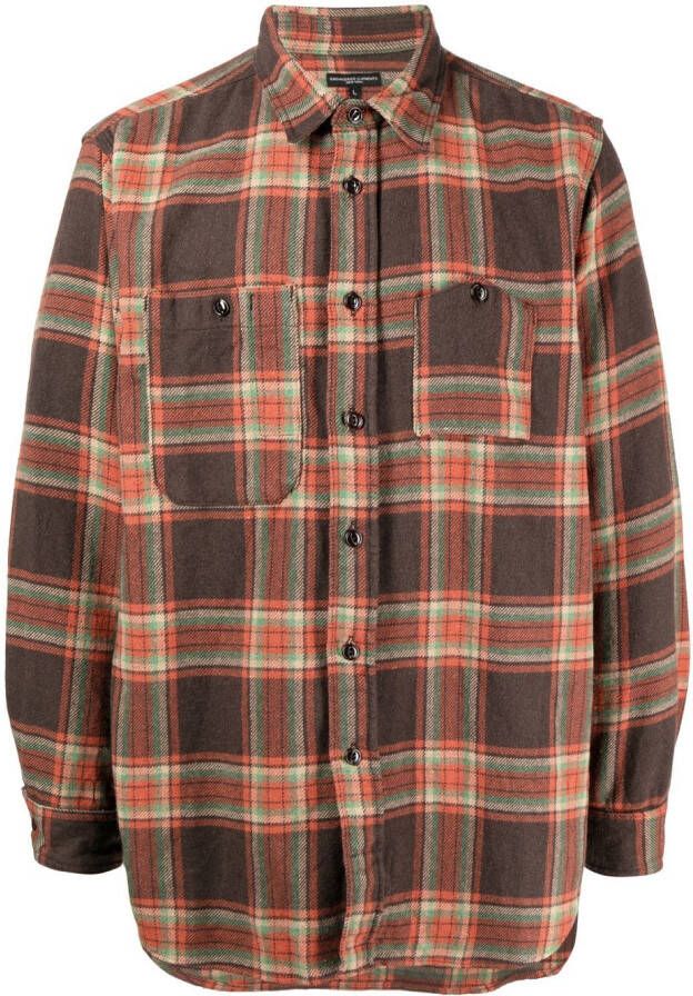 Engineered Garments Geruit overhemd Oranje