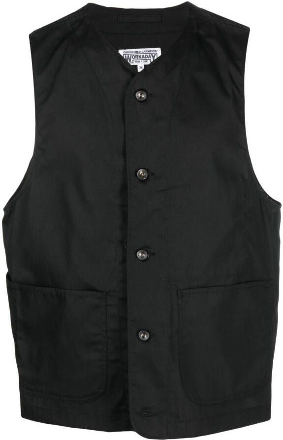 Engineered Garments Gilet met knopen Zwart
