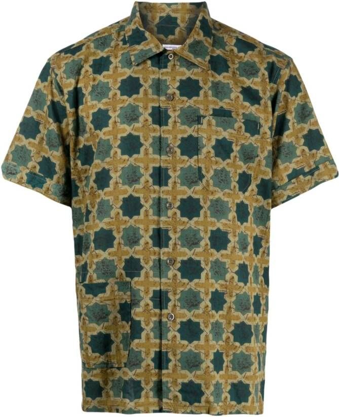 Engineered Garments Overhemd met patroon Blauw