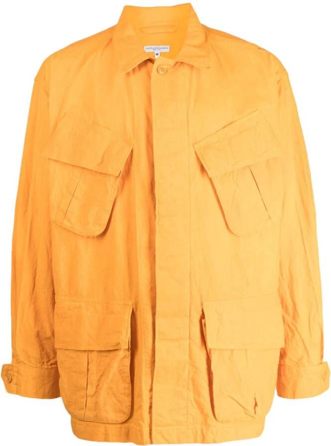 Engineered Garments Shirtjack met jungleprint Oranje