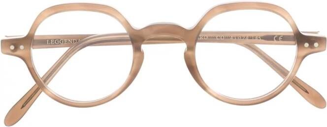 Epos Bril met rond montuur Beige