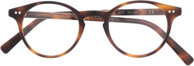 Epos Bril met rond montuur Beige