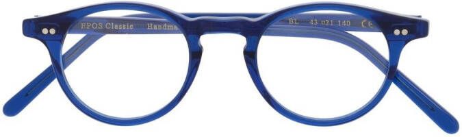 Epos Efesto bril met rond montuur Blauw