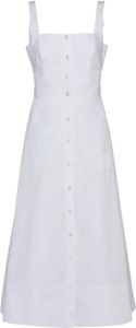 Equipment MIdi-jurk met vierkante hals Wit