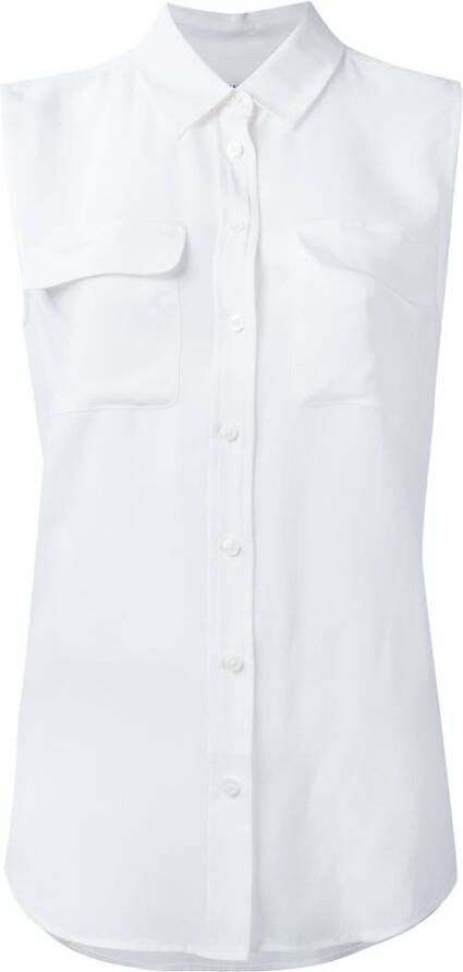 Equipment Mouwloze blouse Wit