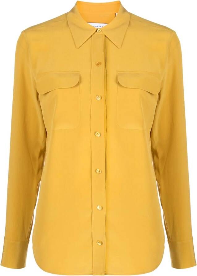 Equipment Zijden blouse Geel