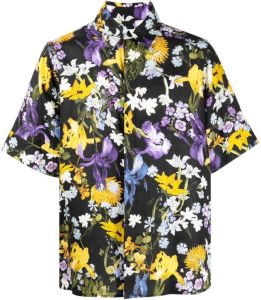 Erdem Overhemd met bloemenprint Zwart