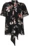 Erdem Michaela blouse met bloemenprint Zwart - Thumbnail 1