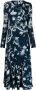 ERDEM Midi-jurk met bloemenprint Blauw - Thumbnail 1