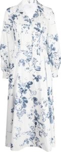 Erdem Midi-jurk met bloemenprint Wit