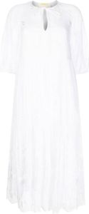 Erdem Midi-jurk met borduurwerk Wit
